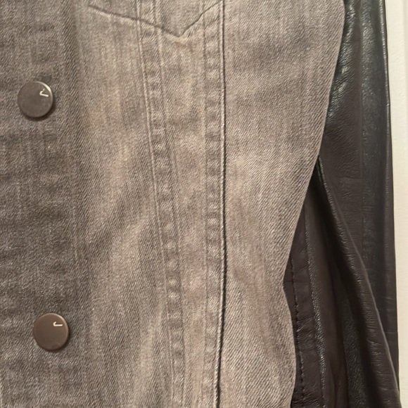 J BRAND DENIM AND LEATHER JACKET. REAL LEATHER. - Picture 2 of 2